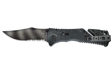 Image of SOG Trident Partially Serrated TigerStripe Folding Knife, TF-3