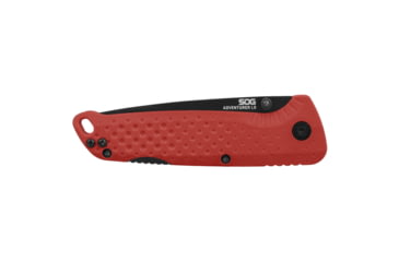 Image of SOG Specialty Knives &amp; Tools Adventurer LB Folding Knife, 3in, CRYO 5CR15MOV, Drop Point, Red GRN Handle, Black, SOG-13-11-08-43