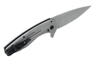 Image of SOG Specialty Knives &amp; Tools Aegis FLK 3.38in Folding Knife, Stonewashed Drop Point Blade, Stainless Steel, 14-41-02-42