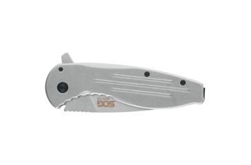 Image of SOG Specialty Knives &amp; Tools Aegis FLK 3.38in Folding Knife, Stonewashed Drop Point Blade, Stainless Steel, 14-41-02-42
