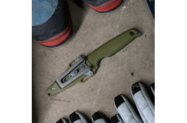 Image of SOG Specialty Knives &amp; Tools Altair FX Fixed Blade Knives, 3.7in, Straight Edge, CRYO KRUPP 4116 Steel, Clip Point, Green, GRN / TPU Handle, Black, SOG-17-79-03-57