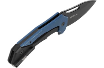 Image of SOG Knives &amp; Tools, Bulwark FLK, Folding Knife, 3.5in, D2 Steel, Drop Point Blade, Blue/Black Handle, 14-24-01-57