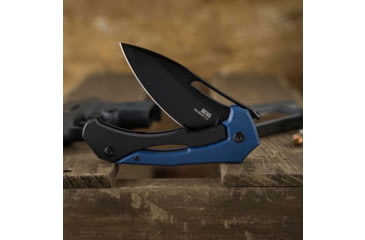 Image of SOG Knives &amp; Tools, Bulwark FLK, Folding Knife, 3.5in, D2 Steel, Drop Point Blade, Blue/Black Handle, 14-24-01-57
