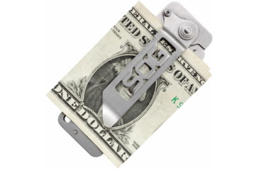 Image of SOG Specialty Knives &amp; Tools Cash Card Folding Knife, 2.75in, 8Cr13MoV Stainless Steel Blade, Clip Point, Silver, Stainless Steel Handle, Silver, SOG-EZ1-CP