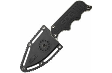 Image of SOG Specialty Knives &amp; Tools Instinct Fixed Blade Knife, 2.3in, 5Cr15MoV Blade, Clip Point, Black, Silver, Stainless Steel and G10 Handle, Silver/Silver &amp; Black, SOG-NB1012-CP