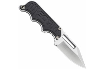Image of SOG Specialty Knives &amp; Tools Instinct Mini Fixed Blade Knife, 1.9in, 5Cr15MoV Blade, Clip Point, Black, Silver, Stainless Steel and G10 Handle, Silver, SOG-NB1002-CP