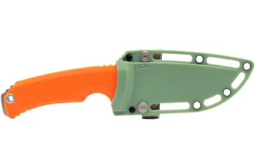 Image of SOG Specialty Knives &amp; Tools TELLUS FX Knife, 4.2in, CRYO 440C Stainless Steel, Full Tang, Fixed Blade, Glass-Reinforced Nylon Handle, Blaze, 17-06-03-43
