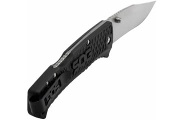 Image of SOG Specialty Knives &amp; Tools Traction Folding Knife, 3.5in, 5Cr13MoV Blade, Clip Point, Black, Glass-Reinforced Nylon Handle, SOG-TD1011-CP