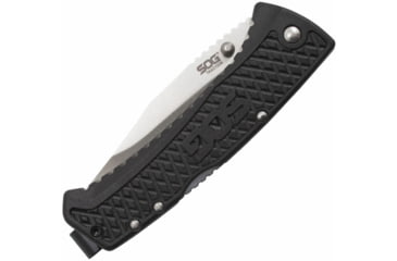 Image of SOG Specialty Knives &amp; Tools Traction Folding Knife, 3.5in, 5Cr13MoV Blade, Clip Point, Black, Glass-Reinforced Nylon Handle, SOG-TD1011-CP