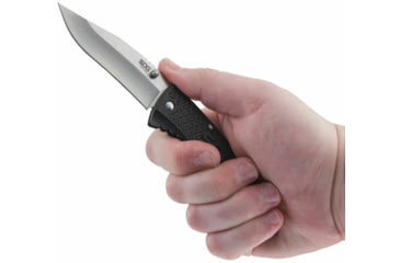 Image of SOG Specialty Knives &amp; Tools Traction Folding Knife, 3.5in, 5Cr13MoV Blade, Clip Point, Black, Glass-Reinforced Nylon Handle, SOG-TD1011-CP