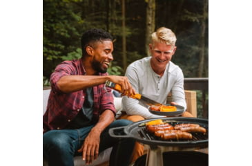 Image of Solo Stove Bonfire Cast Iron Grill Top and Hub, Stainless Steel, Cast Iron Black, Medium, SSBON-COOKING-BUNDLE