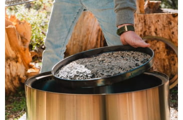 Image of Solo Stove Bonfire Cast Iron Grill Top and Hub, Stainless Steel, Cast Iron Black, Medium, SSBON-COOKING-BUNDLE