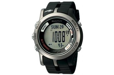 Image of Soma Dwj81-0001 Alti-compass Watch, Grey Face, Black Polyurethane Band SOMDWJ81-0001