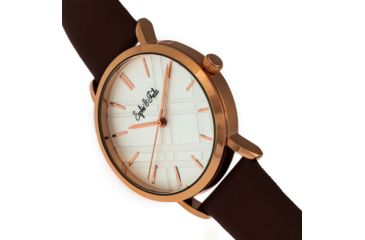 Image of Sophie And Freda Budapest Leather-Band Watch, Brown, One Size, SAFSF5004