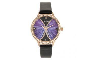 Image of Sophie And Freda Rio Grande Leather-Band w/ Swarovski Crystals, Rose Gold/Black, One Size, SAFSF4606