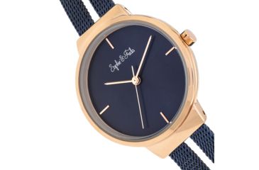 Image of Sophie And Freda Sedona Bracelet Watch, Rose Gold/Blue, One Size, SAFSF5306