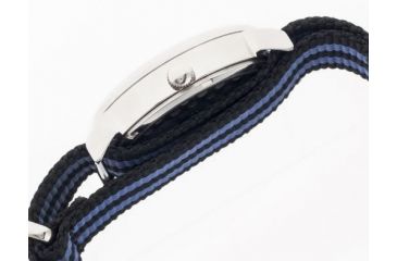 Image of Sophie And Freda SF3303 Nantucket Ladies Watch, Blue/Black Canvas Band, Silver Case, Blue Face SAFSF3303