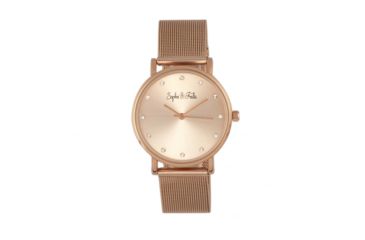 Image of Sophie and Freda Mesh Bracelet Watch w/Swarovski Crystals, Rose Gold, SAFSF4202