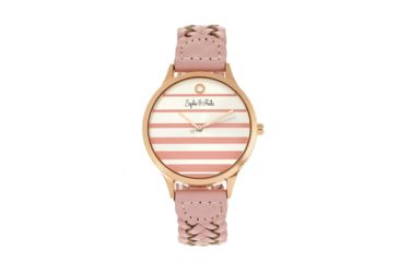Image of Sophie And Freda Tucson Leather-Band Watch w/ Swarovski Crystals, Rose Gold/Pink, One Size, SAFSF4506