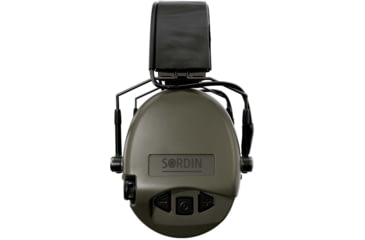 Image of Sordin Supreme MIL AUX Headset, Slim Headband, Green Cups, 500783