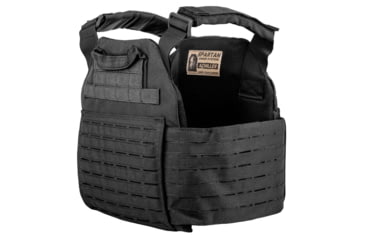 Image of Spartan Armor Systems AR550 Level III+ Medium ESAPI Achilles Package, 9.5in x 12.5in, Single-Curved, Encapsaloc, Black, SAAR55095x125SHSCFCPKGACBK