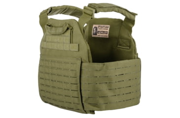 Image of Spartan Armor Systems AR550 Level III+ Medium ESAPI Achilles Package, 9.5in x 12.5in, Single-Curved, Encapsaloc, OD Green, SAAR55095x125SHSCFCPKGACOD