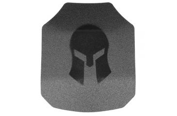 Image of USED Spartan Armor Systems AR550 Steel Core Body Armor Shooters Cut Set Of Two, Single Curve, Base Coat, Black, 10x12, SAS-AR5501012, EDEMO1