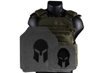Image of Spartan Armor Systems Armor/condor Mopc Plate Carrier And Omega AR500 Body Armor Platform Single Curve, Base Coat, Coyote Brown, Medium-2XL SAS-PKG500-MOPC-CB-KIT