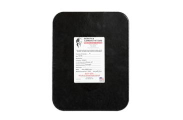 Image of Spartan Armor Systems Backpack Armor - Spartan Armor Systems Armaply AR650 Steel Core Armor Panel, Black, 10x13, SAS-AR6501013R, SAS-AR6501013R