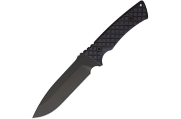 Image of Spartan Blades Damysus Fixed Blade Knife, 5.5 black powder coated 1095 Cro-Van carbon steel, Black canvas micarta handle, SBSL003BKBK