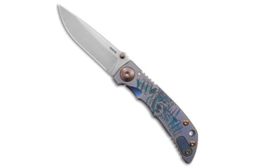 Image of Spartan Blades Spartan Blades Harsey Frame Lock Knife Special Ed Plague Dr. Blue Ti 3.25 SW, Gray/Bronze/Blue, CPM S45VN, adult, BHQ-175714