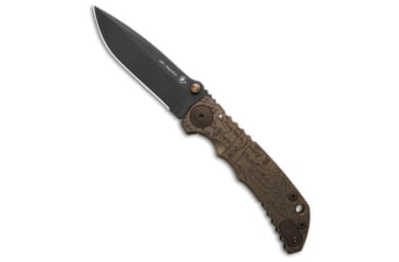 Image of Spartan Blades Spartan Blades Harsey MagnaCut Folder Frame Lock Knife Brnz DiVinci 4" Black, Bronze, MagnaCut, adult, BHQ-200595