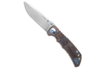 Image of Spartan Blades Spartan Blades Harsey MagnaCut Folder Frame Lock Knife King Tut 4" SW, Blue/Bronze, CPM MagnaCut, adult, BHQ-221503