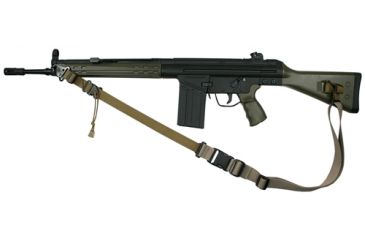 Image of Specter Gear 2 Point Tactical Sling, HK MP5 HK91 HK93 HK53, Ambidextrous, w/ ERB - Coyote