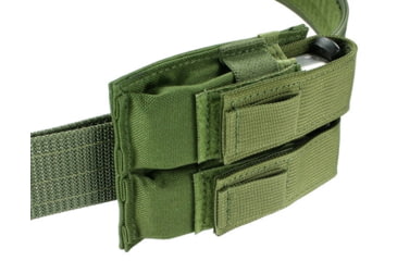Image of Specter Gear Belt Mounted Double Universal Pistol Magazine Pouch, Cross Draw, Fits 2in Duty and Tactical Belts, OD Green, 898 OD