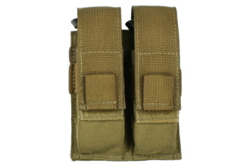Image of Specter Gear Belt Mounted Double Universal Pistol Magazine Pouch, Fits 2in Duty and Tactical Belts, Vertical Draw, Coyote, 897 COY