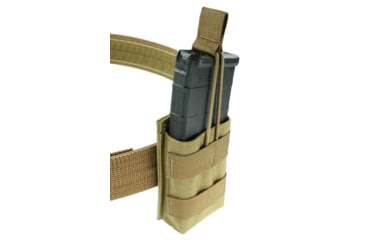Image of Specter Gear Belt Mounted Single 30-Round 5.56mm Rapid Reload Magazine Pouch, Fits up to 2in Wide Belts, Coyote, 896 COY