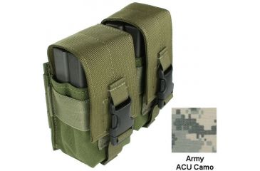Image of Specter Gear MOLLE/ PALS Compatible Modular 7.62 NATO 20rd. Magazine Enhanced Quad Magazine Pouch,Army ACU Camo 751 ACU