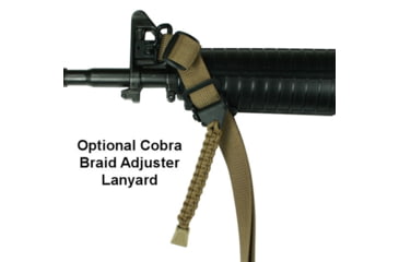 Image of Specter Gear Raider 2 Point Tactical Sling, M-16 / AR-15, standard fixed stock, Braided Lanyard, Emergency Release, Black, 532 BLK-ERB-BL