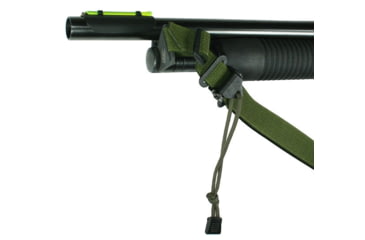 Image of Specter Gear Raider 2 Point Tactical Sling, Mossberg 500 / Maverick 88, Magpul SGA Stock, Braided Lanyard, Emergency Release, Olive Drab Green, 775 OD-ERB-BL