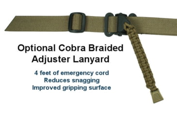 Image of Specter Gear Raider 2 Point Tactical Sling, Mossberg 590 / 590A1, standard fixed stock, Braided Lanyard, Emergency Release, Black, 539 BLK-ERB-BL