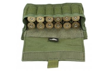 Image of Specter Gear Shotshell Pouch, MOLLE Compatible, Holds 12 Shells - OD Green, 356-OD
