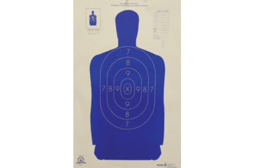 Image of Speedwell Targets Official NRA Police Qualification Silhouette Police Silhouette Reduced 50 ft 14x21.5in, B 29