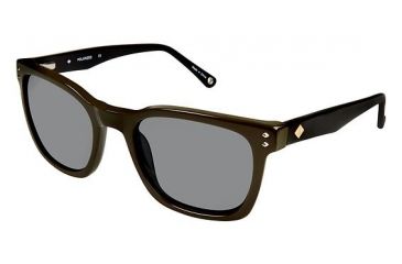 Image of Sperry Top-Sider BRANT POINT Sunglasses - Frame Drk Olive/Black, Lens Color Light Silver Flash, Size 52/20mm SPBRANTPOINT03