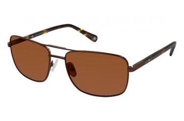Image of Sperry Top-Sider JAMESTOWN Sunglasses - Frame Mt Brown / Tort, Lens Color Solid Brown, Size 57/17mm SPJAMESTOWN02