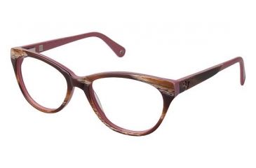 Image of Sperry Top-Sider Pensacola Single Vision Prescription Eyeglasses - Frame BROWN HORN/PINK SPPENSACOLA03