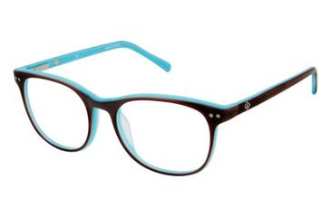 Image of Sperry Top-Sider Silver Sands Progressive Prescription Eyeglasses - Frame Brown Horn/Blue, Size 51/16mm SPSILVERSANDS02