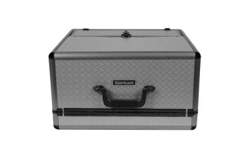 Image of Sportlock AlumaLock Double Rifle/Shotgun Side-by-Side Case,16.3x17.1x8.8in,Gray 00015G