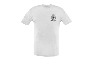 Image of Springfield Armory Logo Crest Distressed Short Sleeve T-Shirt - Men's, Heather Gray, Small, GEP1674S