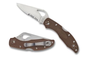 Image of Spyderco Byrd Meadowlark2 Blue Frn Plainedge, Brown, BY04PSBN2